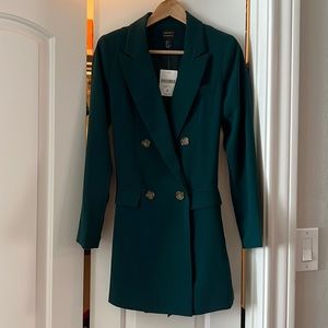 *NEW WITH TAGS* Dark green forever 21 blazer dress size small